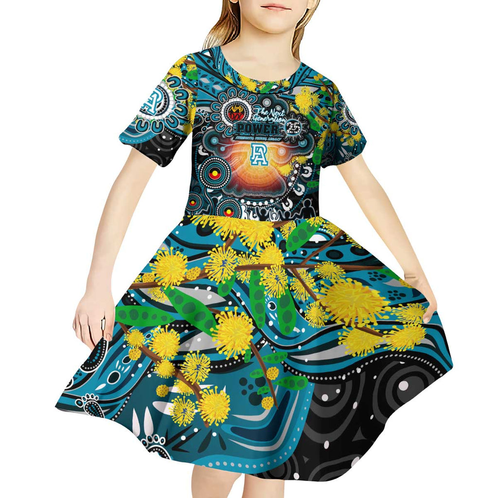 Personalised NAIDOC Week 2025 Power Football Kid Short Sleeve Dress Aboriginal Dot Painting