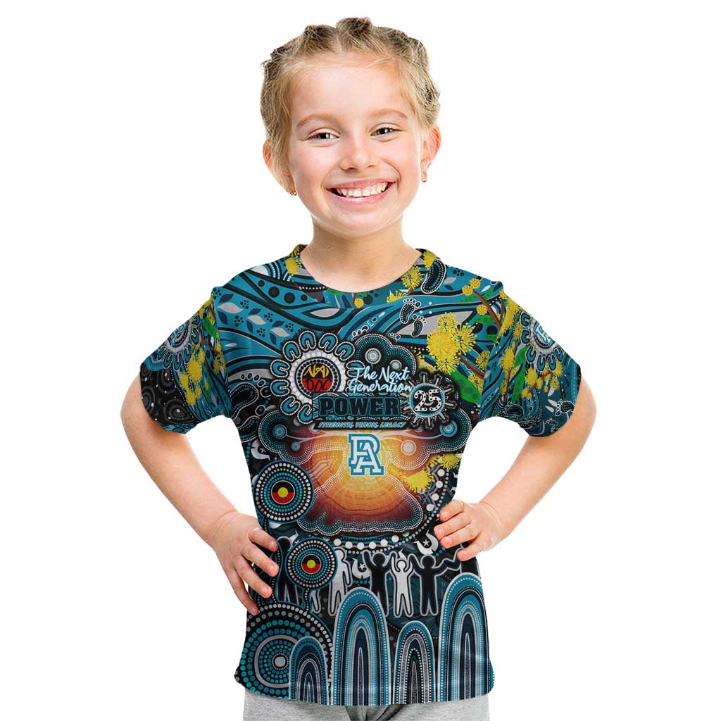 Personalised NAIDOC Week 2025 Power Football Kid T Shirt Aboriginal Dot Painting