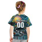 Personalised NAIDOC Week 2025 Power Football Kid T Shirt Aboriginal Dot Painting