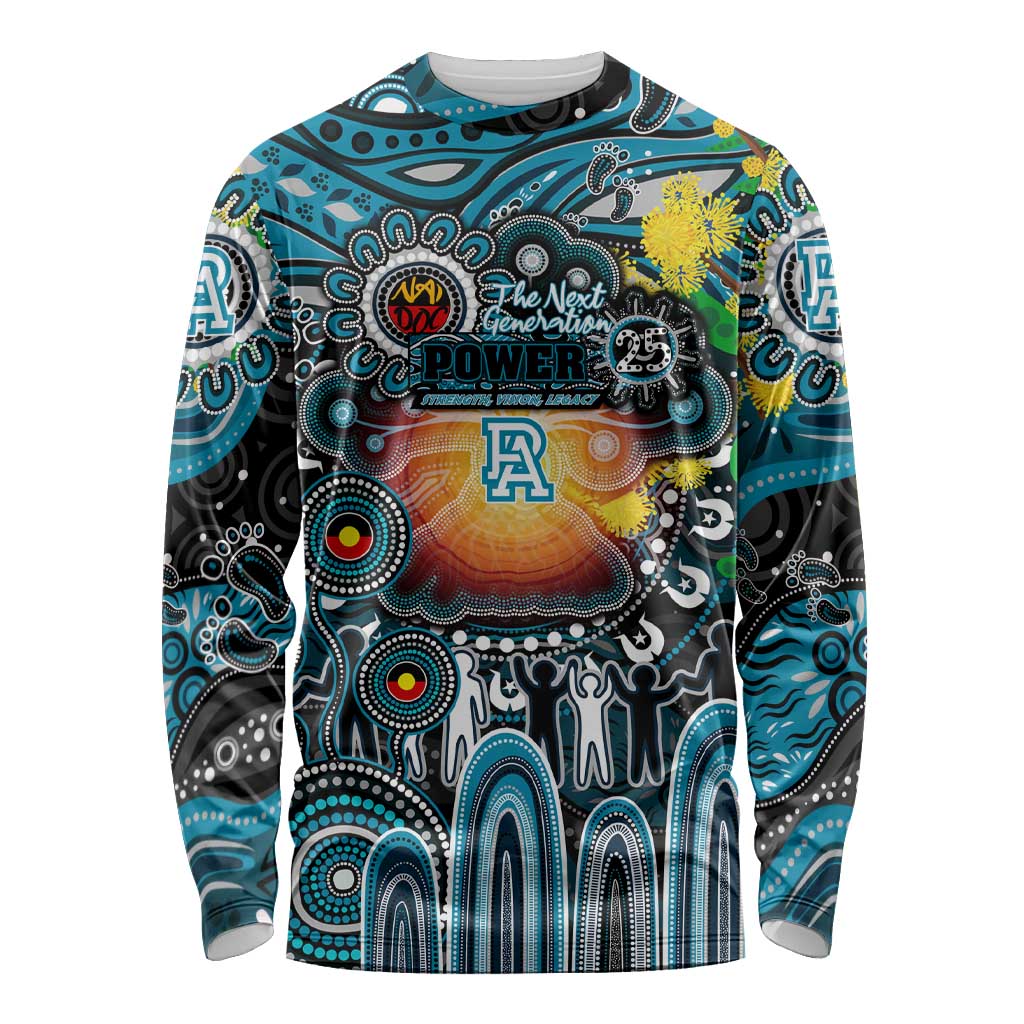 Personalised NAIDOC Week 2025 Power Football Long Sleeve Shirt Aboriginal Dot Painting