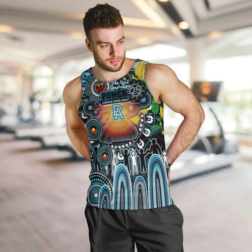 Personalised NAIDOC Week 2025 Power Football Men Tank Top Aboriginal Dot Painting