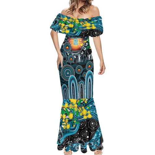 Personalised NAIDOC Week 2025 Power Football Mermaid Dress Aboriginal Dot Painting