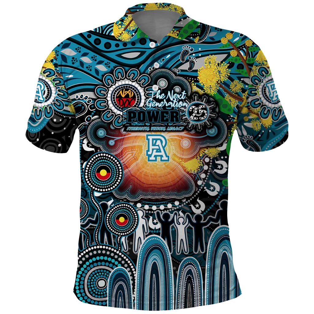 Personalised NAIDOC Week 2025 Power Football Polo Shirt Aboriginal Dot Painting