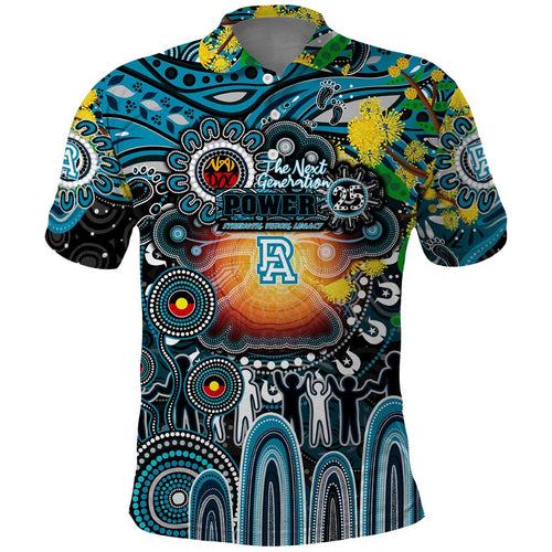 Personalised NAIDOC Week 2025 Power Football Polo Shirt Aboriginal Dot Painting