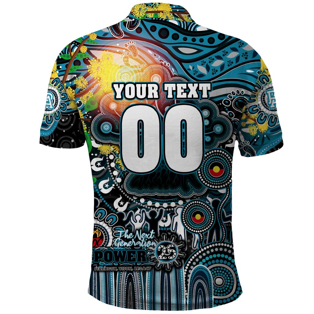 Personalised NAIDOC Week 2025 Power Football Polo Shirt Aboriginal Dot Painting