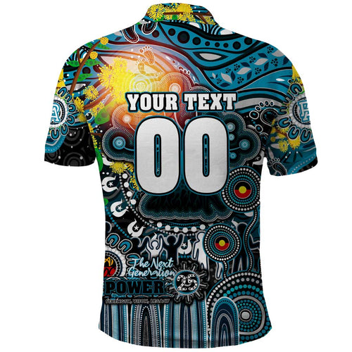 Personalised NAIDOC Week 2025 Power Football Polo Shirt Aboriginal Dot Painting