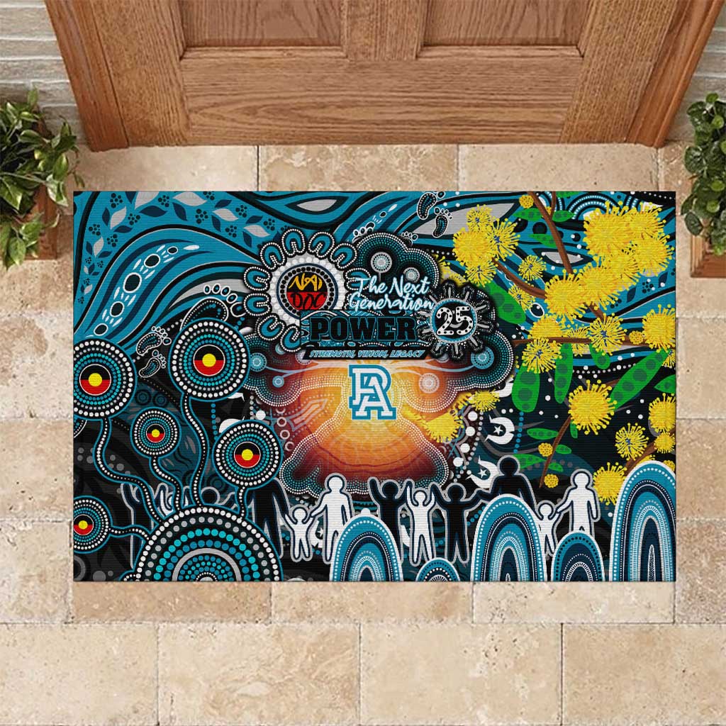 NAIDOC Week 2025 Power Football Rubber Doormat Aboriginal Dot Painting