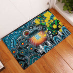 NAIDOC Week 2025 Power Football Rubber Doormat Aboriginal Dot Painting