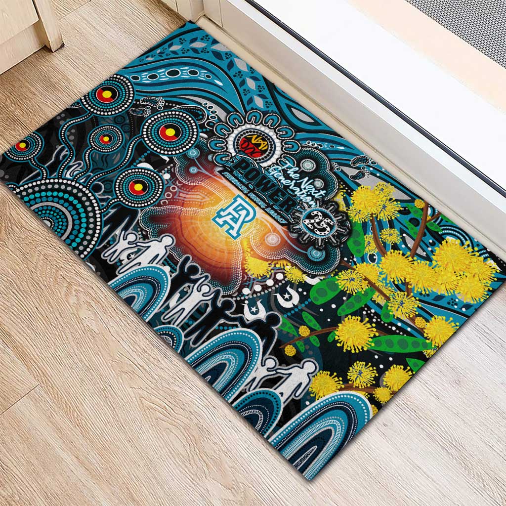 NAIDOC Week 2025 Power Football Rubber Doormat Aboriginal Dot Painting