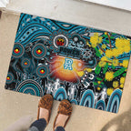 NAIDOC Week 2025 Power Football Rubber Doormat Aboriginal Dot Painting