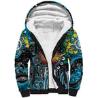 Personalised NAIDOC Week 2025 Power Football Sherpa Hoodie Aboriginal Dot Painting