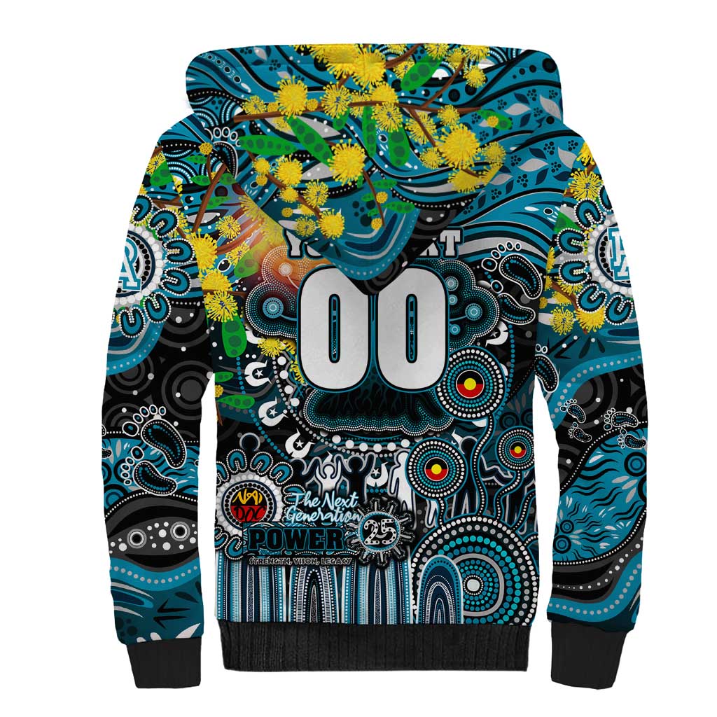Personalised NAIDOC Week 2025 Power Football Sherpa Hoodie Aboriginal Dot Painting