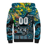 Personalised NAIDOC Week 2025 Power Football Sherpa Hoodie Aboriginal Dot Painting