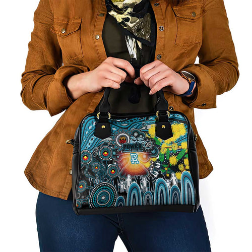 NAIDOC Week 2025 Power Football Shoulder Handbag Aboriginal Dot Painting