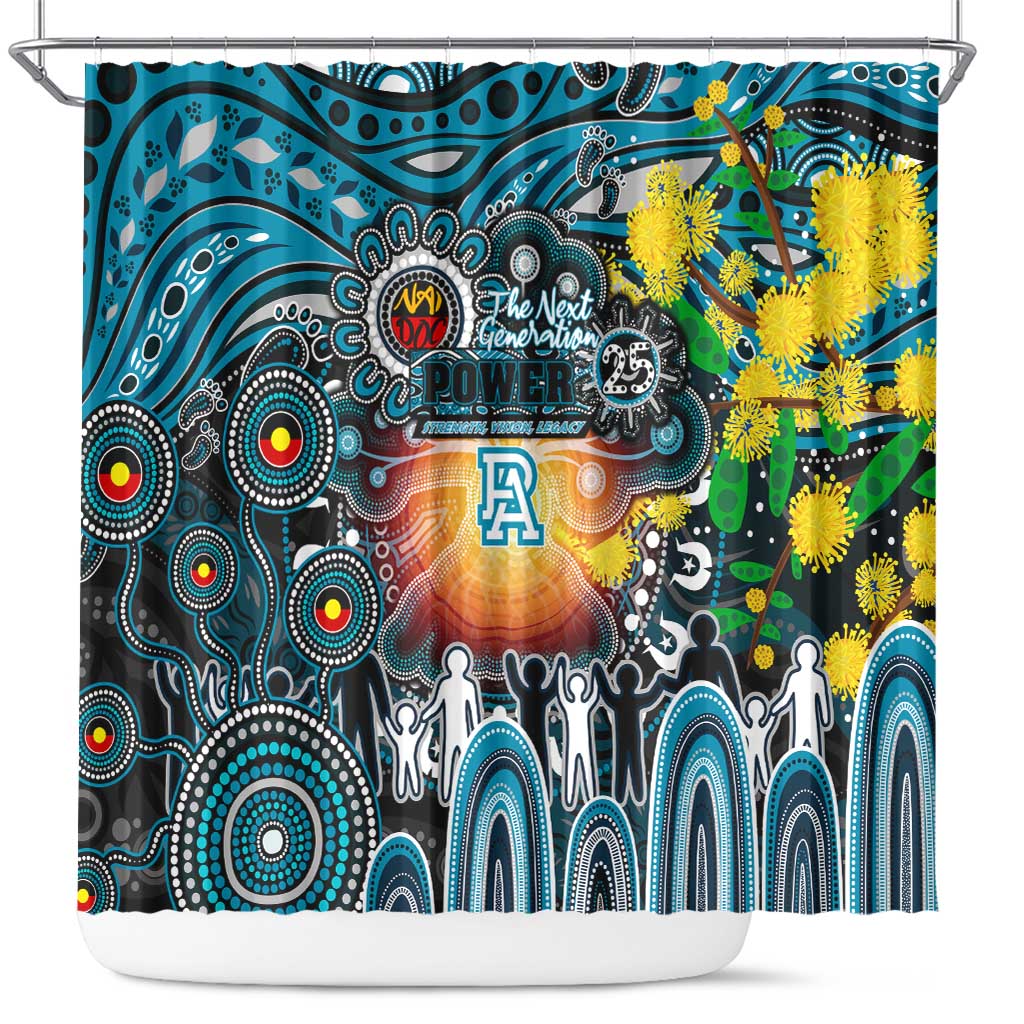 NAIDOC Week 2025 Power Football Shower Curtain Aboriginal Dot Painting