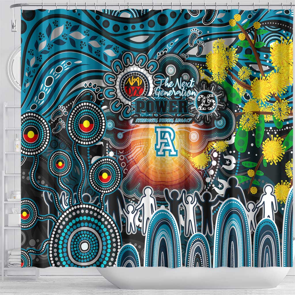 NAIDOC Week 2025 Power Football Shower Curtain Aboriginal Dot Painting