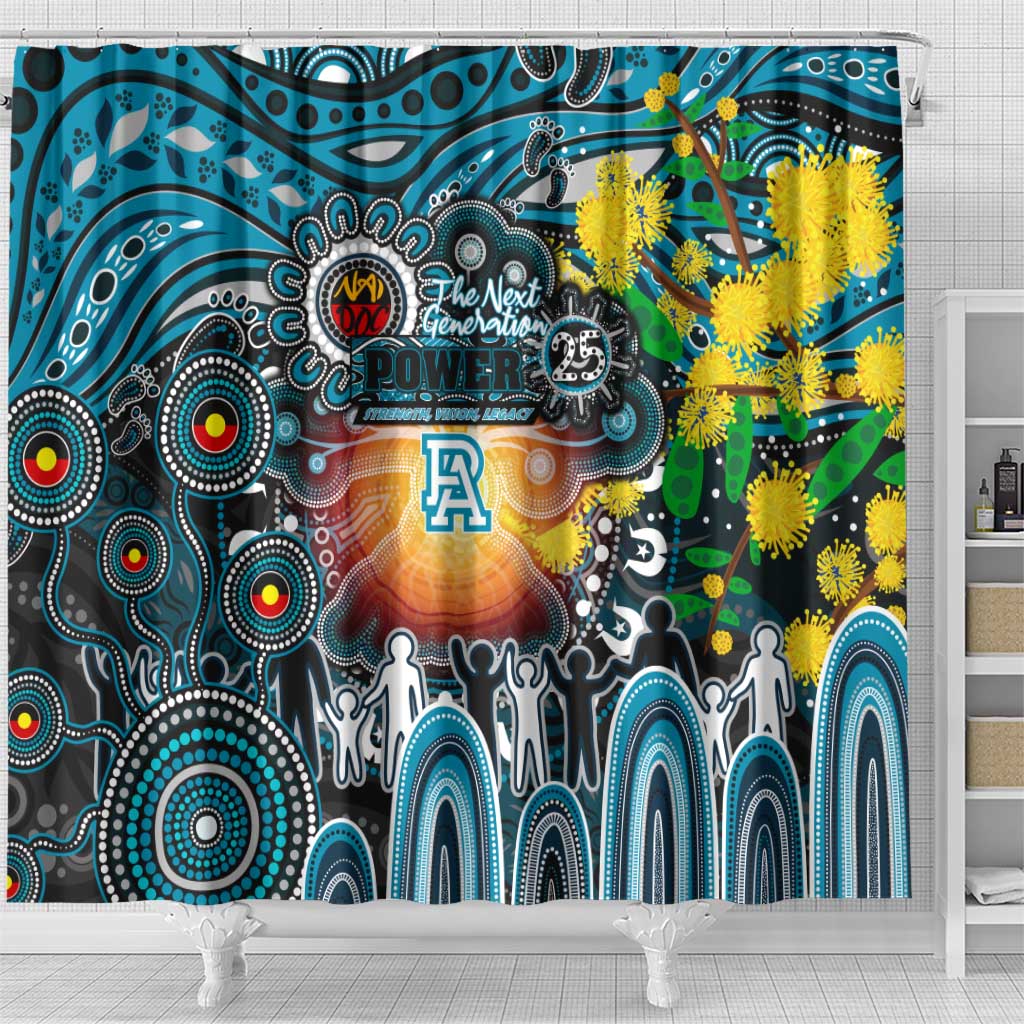 NAIDOC Week 2025 Power Football Shower Curtain Aboriginal Dot Painting