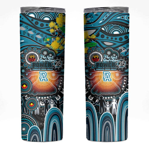 NAIDOC Week 2025 Power Football Skinny Tumbler Aboriginal Dot Painting