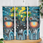 NAIDOC Week 2025 Power Football Skinny Tumbler Aboriginal Dot Painting