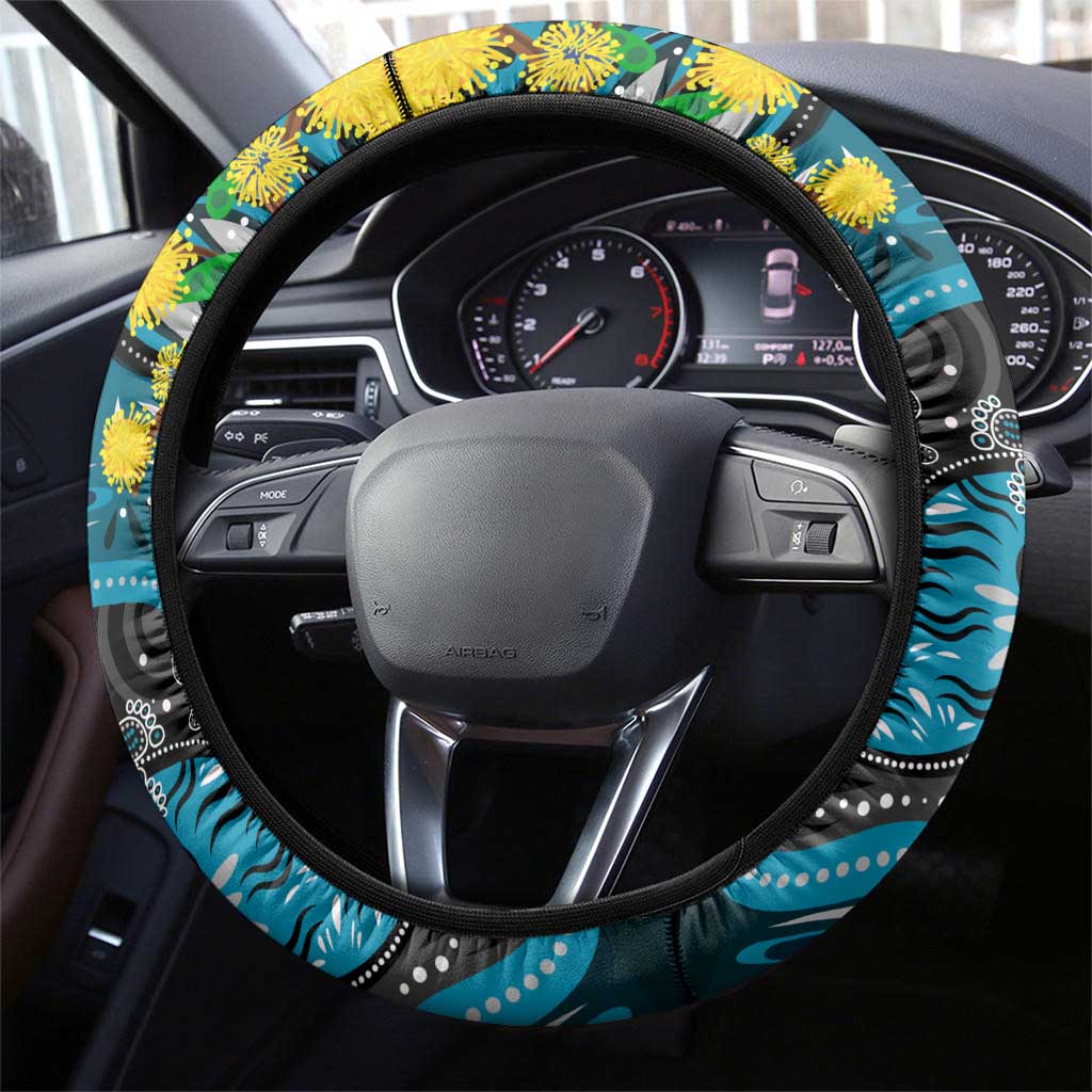 NAIDOC Week 2025 Power Football Steering Wheel Cover Aboriginal Dot Painting