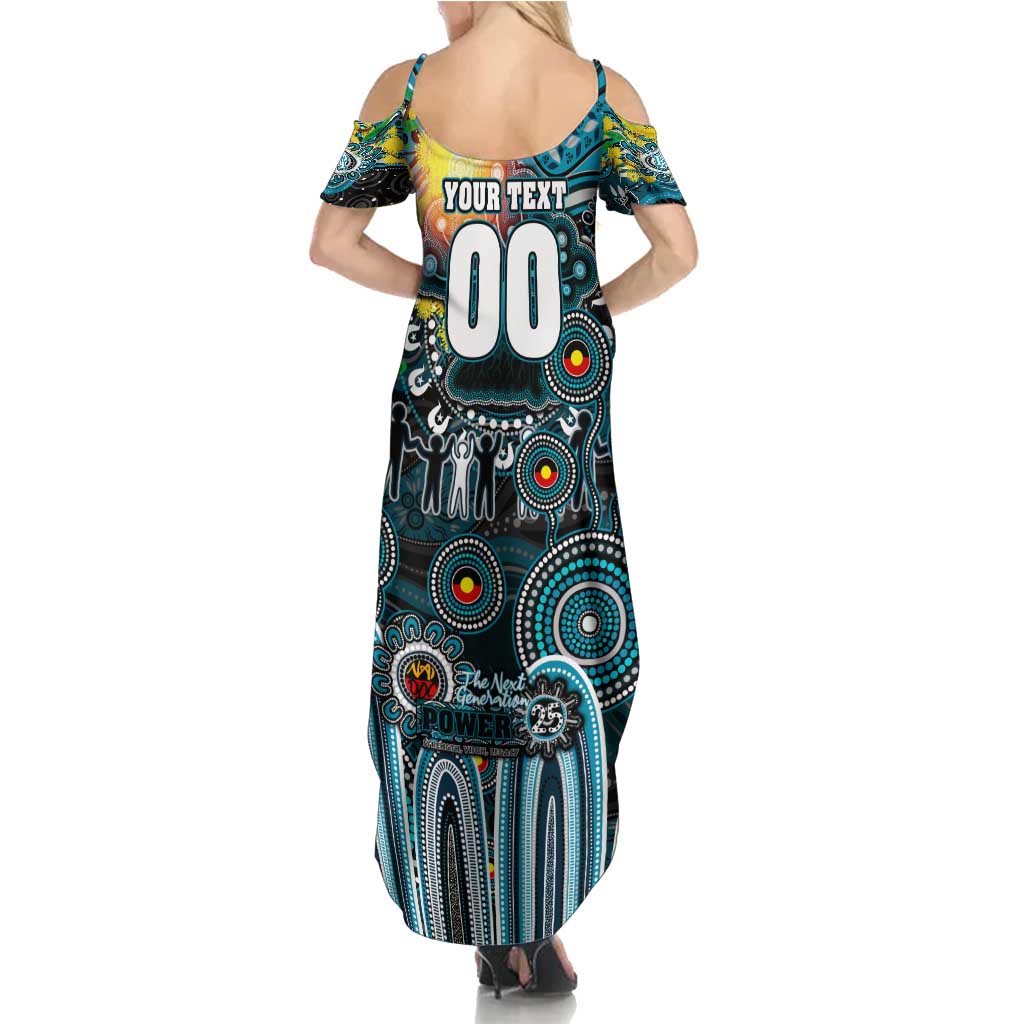 Personalised NAIDOC Week 2025 Power Football Summer Maxi Dress Aboriginal Dot Painting