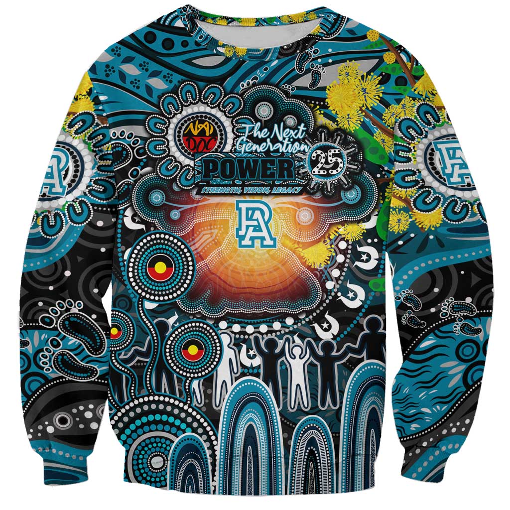 Personalised NAIDOC Week 2025 Power Football Sweatshirt Aboriginal Dot Painting