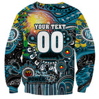 Personalised NAIDOC Week 2025 Power Football Sweatshirt Aboriginal Dot Painting