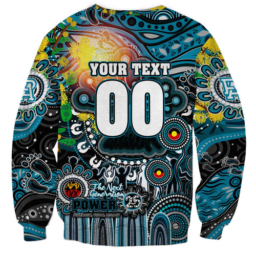 Personalised NAIDOC Week 2025 Power Football Sweatshirt Aboriginal Dot Painting