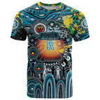 Personalised NAIDOC Week 2025 Power Football T Shirt Aboriginal Dot Painting