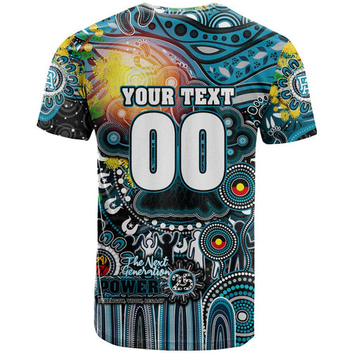 Personalised NAIDOC Week 2025 Power Football T Shirt Aboriginal Dot Painting