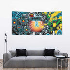 NAIDOC Week 2025 Power Football Tapestry Aboriginal Dot Painting