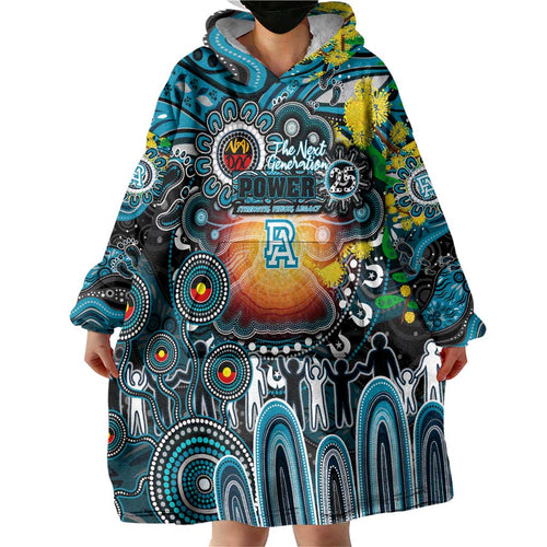 Personalised NAIDOC Week 2025 Power Football Wearable Blanket Hoodie Aboriginal Dot Painting