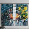 NAIDOC Week 2025 Power Football Window Curtain Aboriginal Dot Painting
