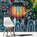 NAIDOC Week 2025 Power Football Window Curtain Aboriginal Dot Painting