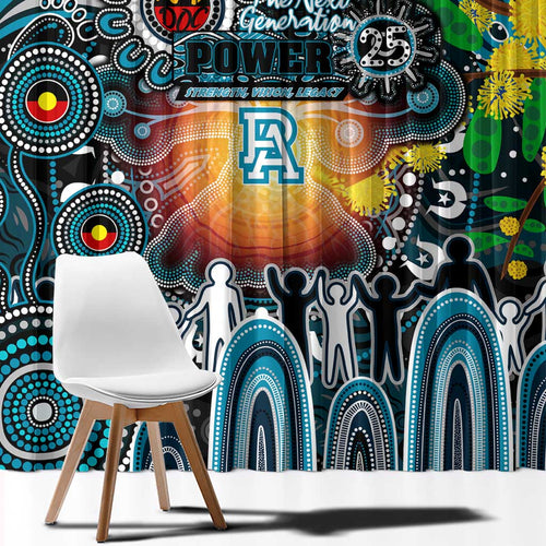NAIDOC Week 2025 Power Football Window Curtain Aboriginal Dot Painting