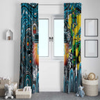 NAIDOC Week 2025 Power Football Window Curtain Aboriginal Dot Painting