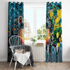 NAIDOC Week 2025 Power Football Window Curtain Aboriginal Dot Painting