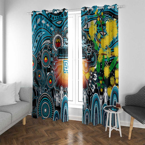NAIDOC Week 2025 Power Football Window Curtain Aboriginal Dot Painting