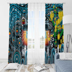 NAIDOC Week 2025 Power Football Window Curtain Aboriginal Dot Painting