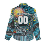 Personalised NAIDOC Week 2025 Power Football Women Casual Shirt Aboriginal Dot Painting