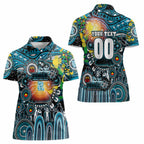 Personalised NAIDOC Week 2025 Power Football Women Polo Shirt Aboriginal Dot Painting