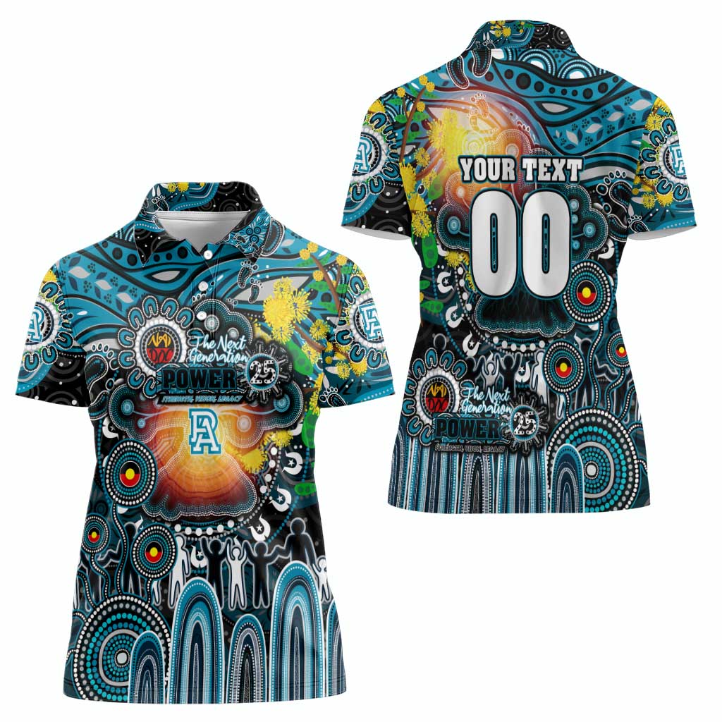 Personalised NAIDOC Week 2025 Power Football Women Polo Shirt Aboriginal Dot Painting