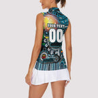 Personalised NAIDOC Week 2025 Power Football Women Sleeveless Polo Shirt Aboriginal Dot Painting