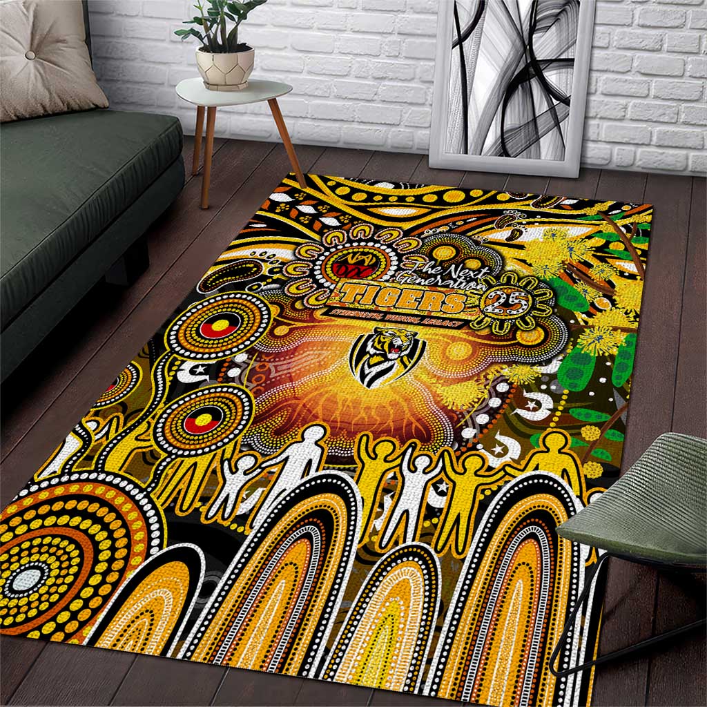 NAIDOC Week 2025 Tiger Football Area Rug Aboriginal Dot Painting