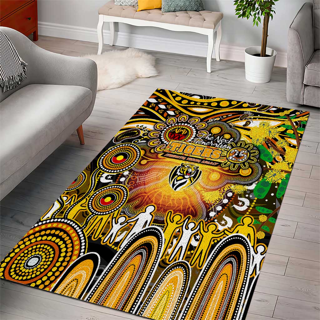 NAIDOC Week 2025 Tiger Football Area Rug Aboriginal Dot Painting