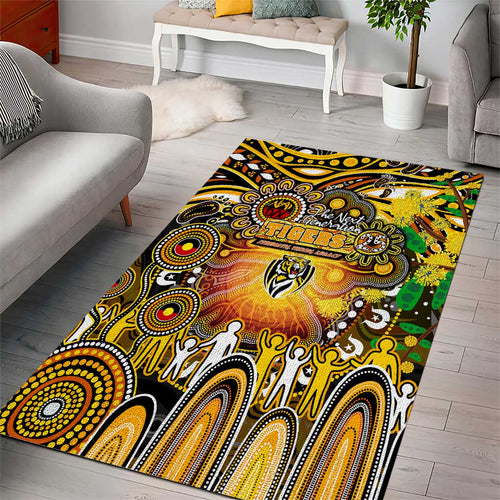 NAIDOC Week 2025 Tiger Football Area Rug Aboriginal Dot Painting