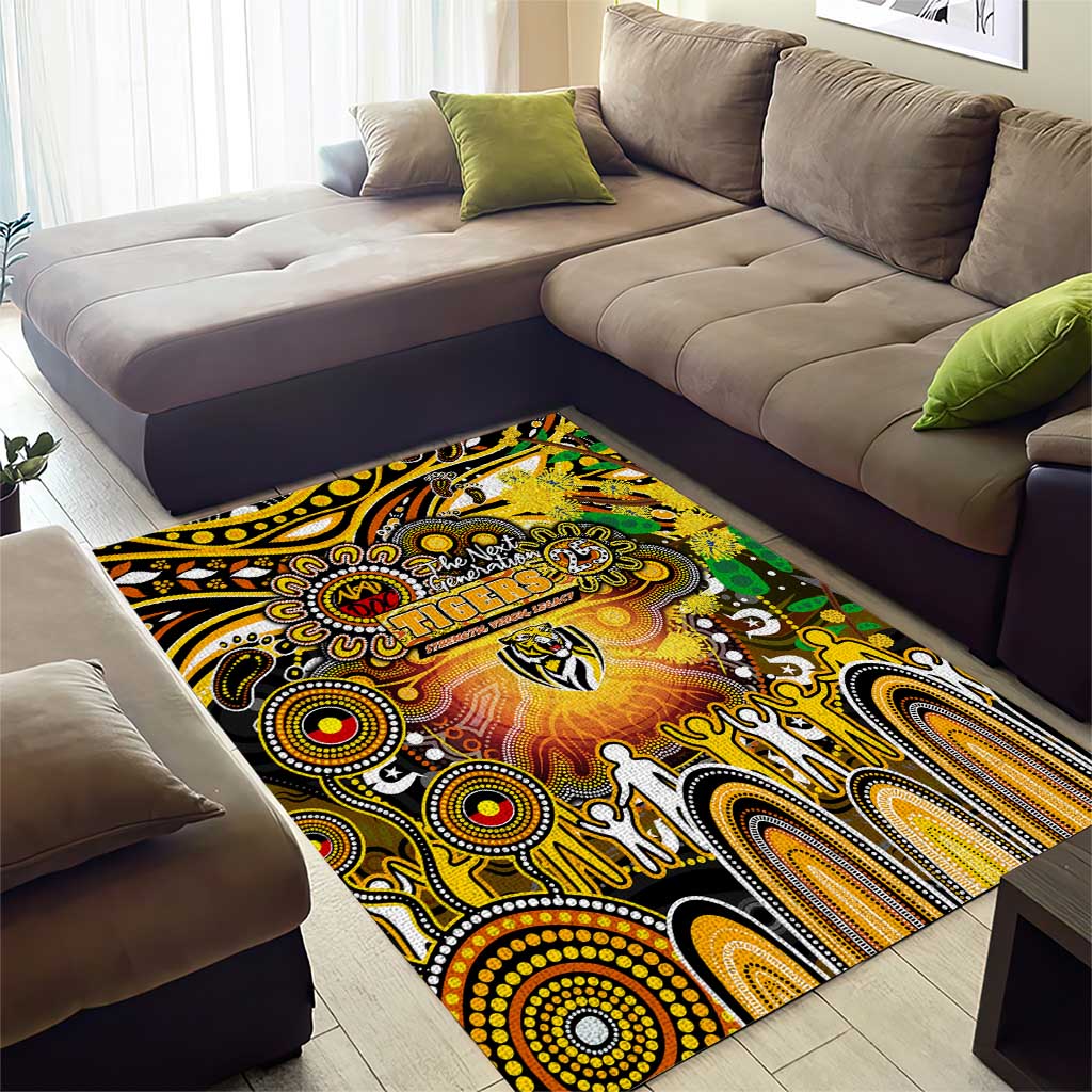 NAIDOC Week 2025 Tiger Football Area Rug Aboriginal Dot Painting