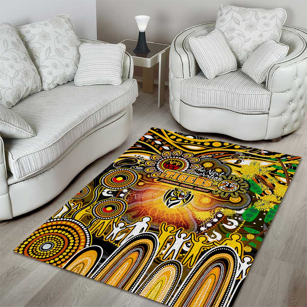 NAIDOC Week 2025 Tiger Football Area Rug Aboriginal Dot Painting
