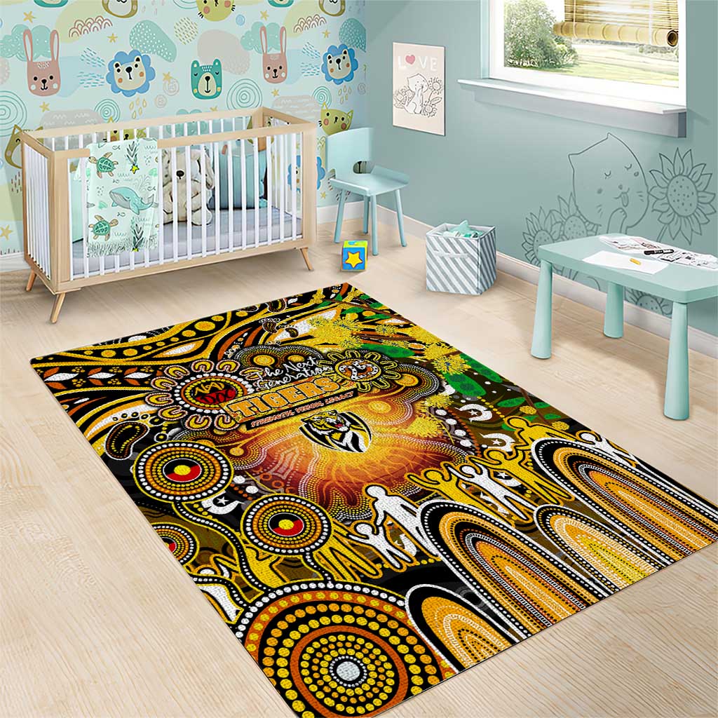 NAIDOC Week 2025 Tiger Football Area Rug Aboriginal Dot Painting