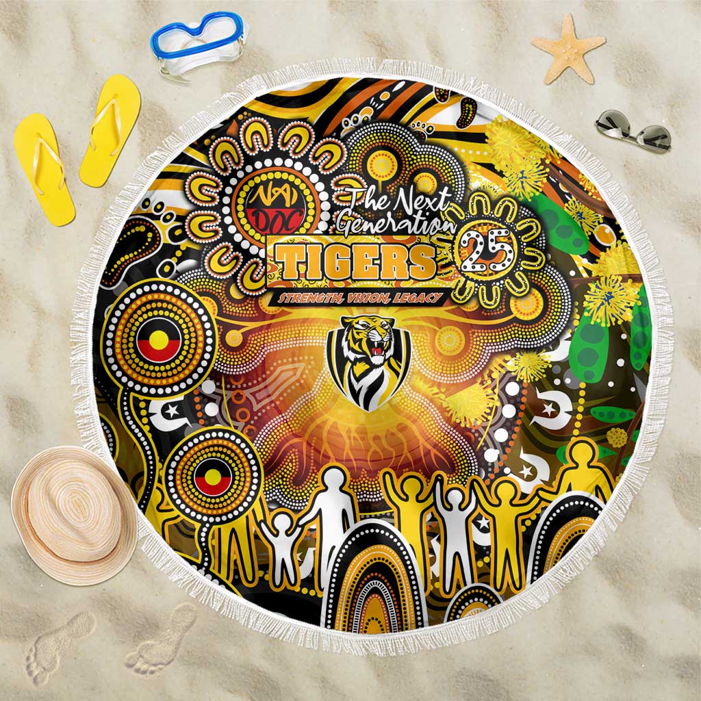 NAIDOC Week 2025 Tiger Football Beach Blanket Aboriginal Dot Painting